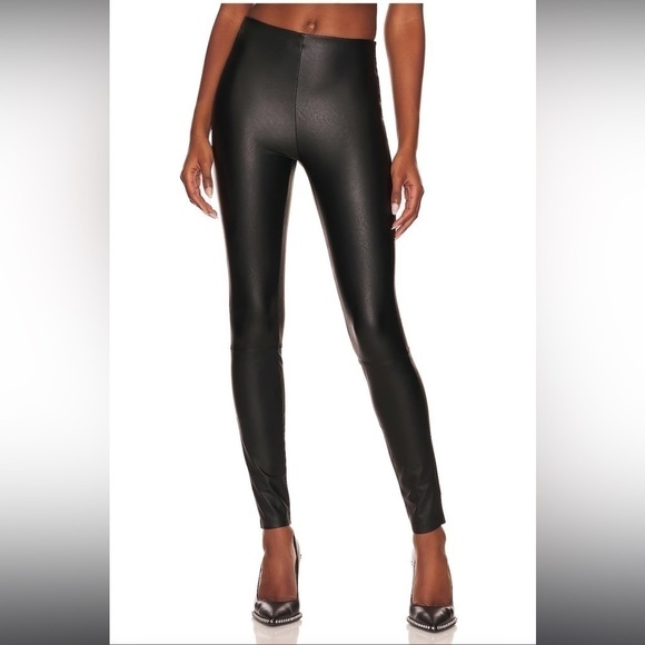 Good American Good Waist Faux Leather Leggings pants Size 4 - Picture 1 of 11